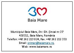 Dezvoltarea Infrastructurii De EducaÅ£ie TehnologicÄ Prin Modernizarea Colegiului Tehnic Transilvania Din Municipiul Baia Mare